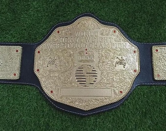 Réplica del Campeonato de Lucha Libre Big Gold de 6 mm, metal de zinc, tamaño adulto, envío gratis.