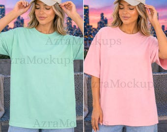 Comfort Colors 1717 Mockup Bundle CC1717 Lifestyle T-Shirt Mockup Women Model Tee Mockup POD Mockup Digital Download Printify Printful