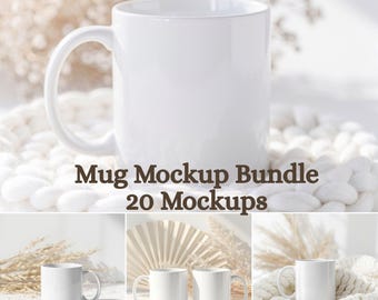 Paquete de maquetas de tazas acogedoras de 11 oz, paquete de maquetas de tazas de café, maquetas de cerámica blanca de 11 oz, POD, estilo de vida, hogar, oficina, estilo bohemio.