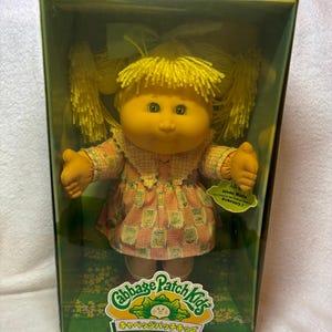 1985年 ツクダオリジナル キャベツパッチキッズ アイリーン・マリア – レモン色の髪、緑色の目、日本製 未開封新品