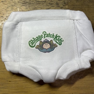 1 FREE New Vintage Coleco Cabbage Patch Kids Thick White Underwear, 1980s NOS Doll Clothing, Authentic CPK Underpants Trainers/Designerline