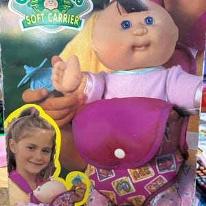 Vintage 90s Mattel Cabbage Patch Kids Soft Carrier with Pacifier - NIB New in Box