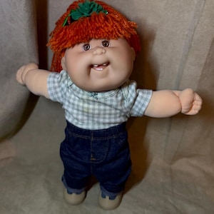 Rare Collector Favorite! Vintage 1995 Cabbage Patch Kids HM 19 Mattel First Edition | Red Yarn Hair, Toothy Smile & Dimple