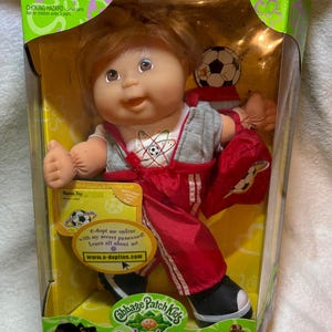 Vintage Cabbage Patch  Kids Soccer Star Doll | NIB Mattel CPK Hanna Fay Blonde Hair Brown Eyes Retro Sports Toy Collectible