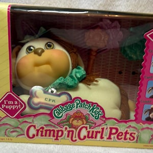 Vintage 1992 Cabbage Patch Kids Crimp 'n Curl Pets Puppy Dog NIB Hasbro New Sealed