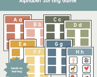 Alphabet Letter & Word Sorting Cards: Phonics Game (Printable Digital Download)