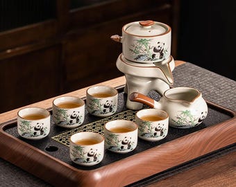 Handmade Ceramic Kung Fu Tea Set: Traditional Gongfu Ceremony