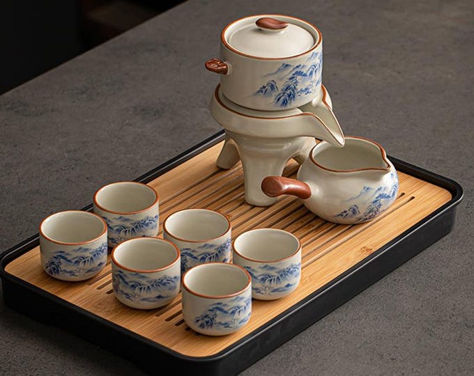 Ceramic Kung Fu Tea Set: Traditional Chinese Gongfu Ceremony