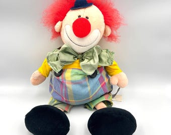 Peluche vintage de payaso Chappy de la colección Heritage de Ganzbros de 1988, 45 cm (18 pulgadas), de colección, en excelente estado.