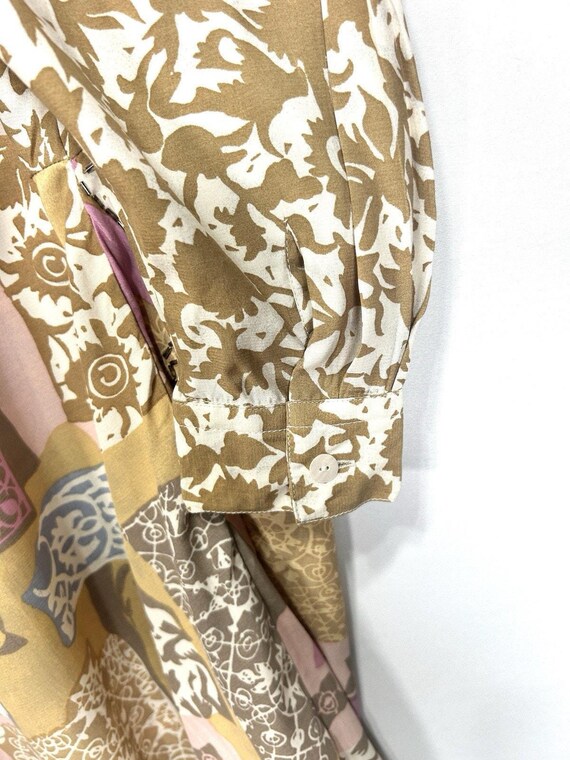 Vintage 90s Cache Artsy Beaded Patchwork Blouse W… - image 8