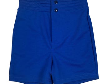 Vintage Retro Gym Shorts Damen Xs XXS Teamwork Athletisch 80er Jahre Blau USA Made NWOT