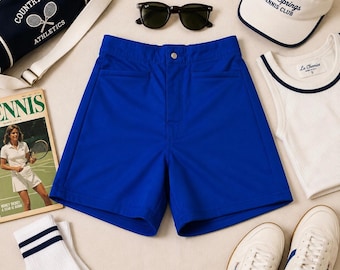 Vintage Coaches Shorts Womens XS/S (24-26) 80s 90s Retro Athletic Royal Blue NOS