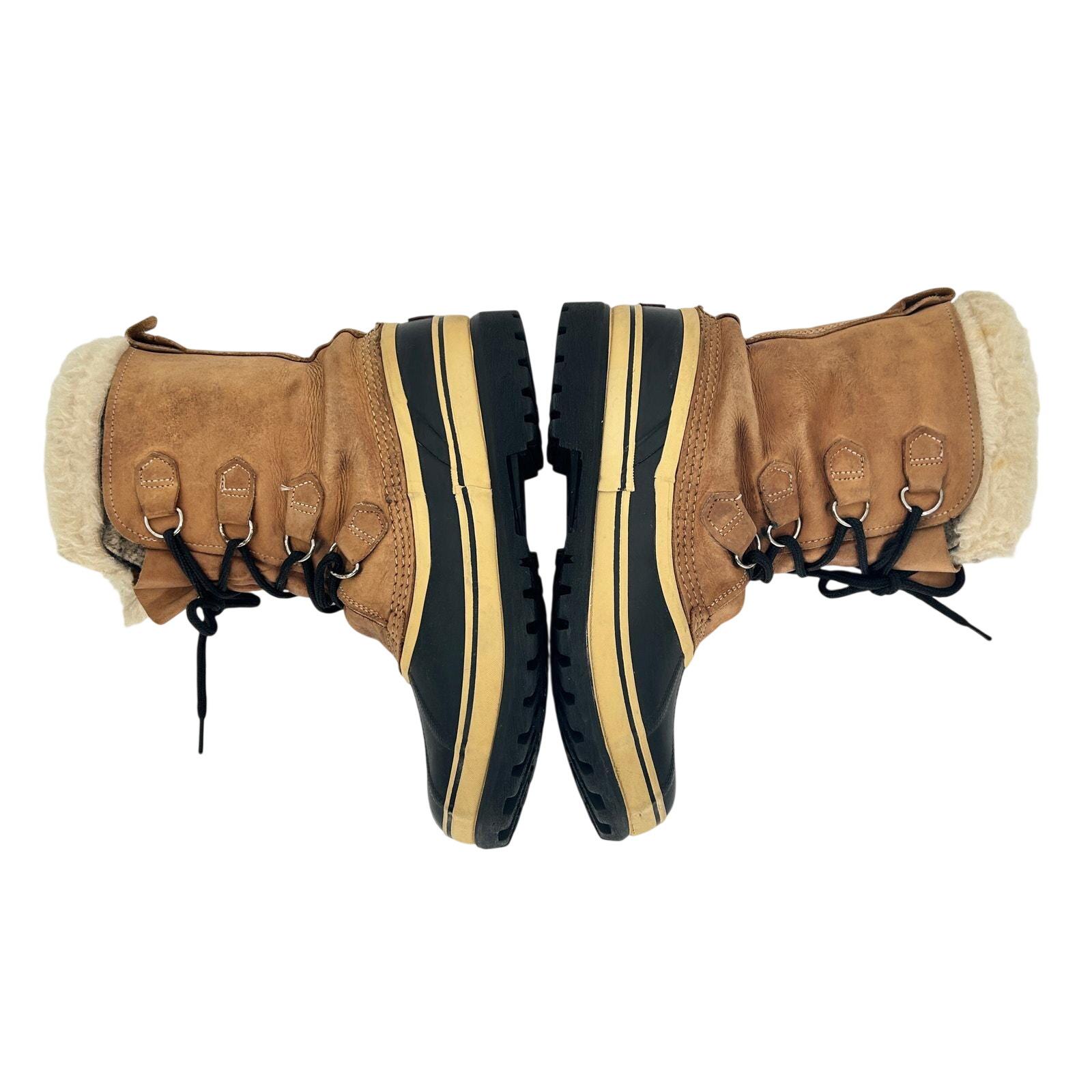 Vtg Sorel Caribou Snow Duck Boots Men\'s 9 Tan Leather Wool Lined Kaufman Canada Vtg Sorel Caribou Snow Duck Boots Men\ main image 4