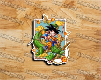 Young Goku and Shenron Sticker 4x4