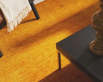 Handloom Wool Area Gabbeh Rug 4x6 5x7 Custom Yellow Sun Burst Inspired Boho Rug for Living Room Bedroom Nursery room Thick Pile Plush Carpet