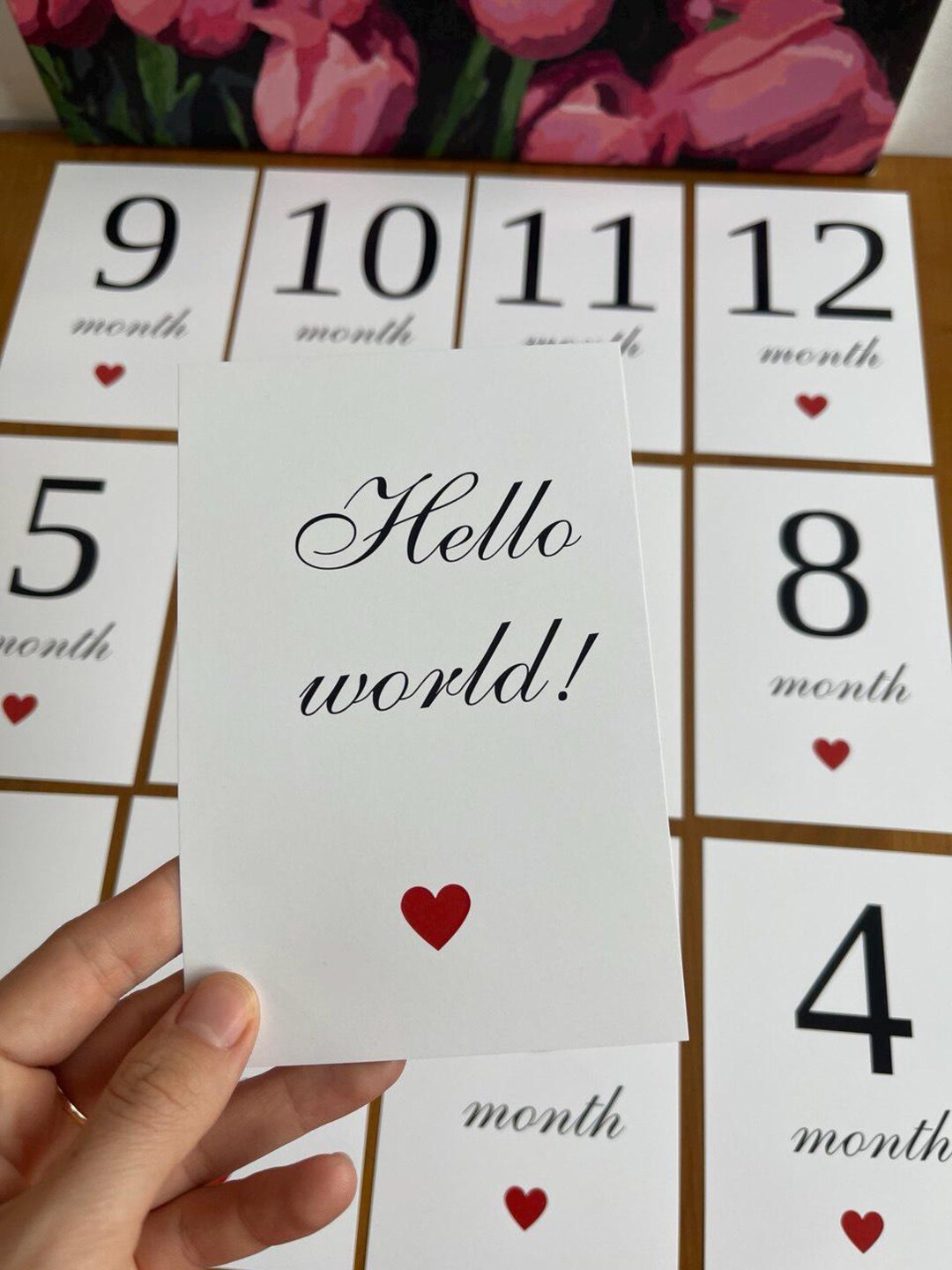 Printable Baby Milestone Cards, Digital Baby Photo Prop Cards - Etsy
