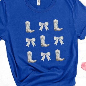 Coquette Cowgirl T-Shirt: Western Boots, Bow Shirt - DTF Print