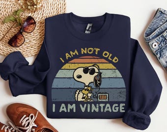 70s VINTAGE ARROW sweater 「SNOOPY」 L Vintage Arrow Snoopy Knit Sweater Men's Medium Orange Brown