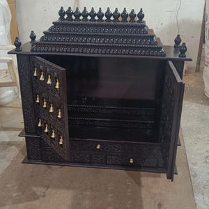Templo libre de impuestos para Pooja en casa / Mandir indio de madera hecho a mano