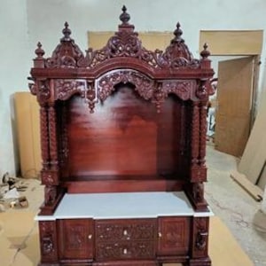 Wooden Temple worship puja room temple alter spiritual gift teak wood traditional carving pooja mandir home Temple