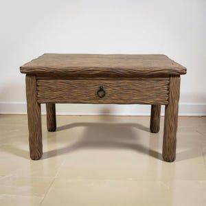 Solid wood nightstand drawer carved reclaimed wood rustic bedside Table vintagenightstand pair furniture decor