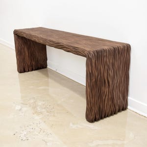 Carved console table reclaimed wood carving console table long rustic table art home decor