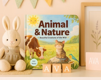 Animals & Nature Baby Book Gift | Personalized Infant Storybook | Nature and Animal Themed Keepsake | Perfect Baby Shower Gift