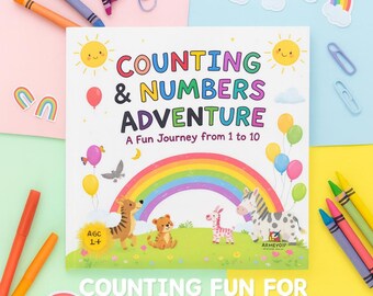 Counting & Numbers Adventure Book | Holiday Gift for Kids Ages 2-6 |  Preschool Storybook
