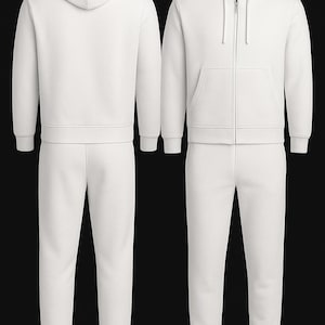 Men Brayden Leather Tracksuit Men Geniune White Leather Tracksuit Leather Sweatsuit Hooded Style