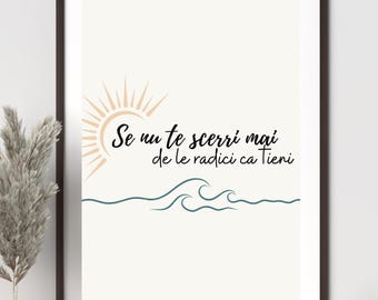 Salento Poster, Homeland Love Saying, Apulia Wall Art, Root Quote, Homeland Poster Digital, Italian Dialect Print, Printable Wall Art,