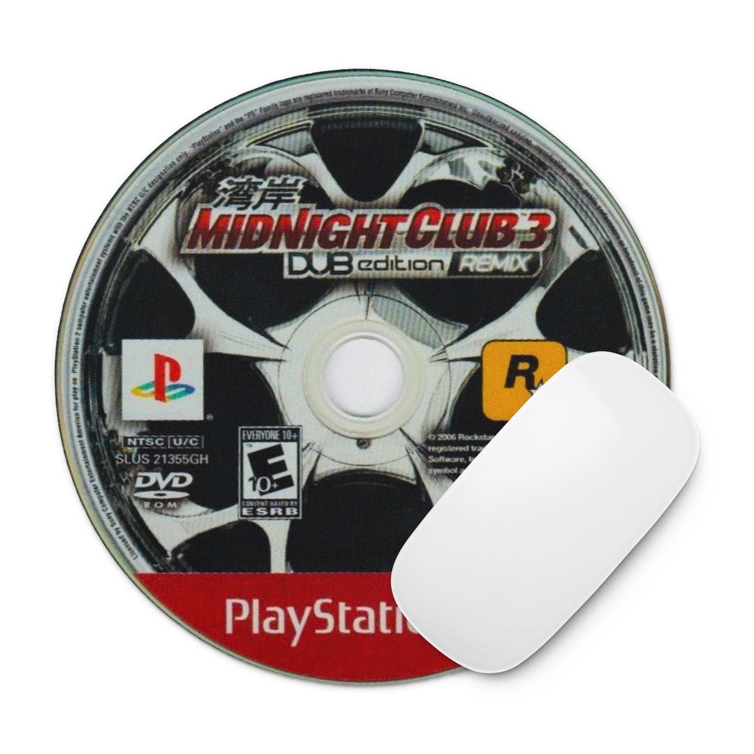 Dub Racing Game Retro Midnight Club 3 Mousepad – Dub Edition Racing Game Desk Mat ...