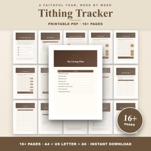 Tithing Tracker Printable | 52 Week Giving Chart & Tithe Log