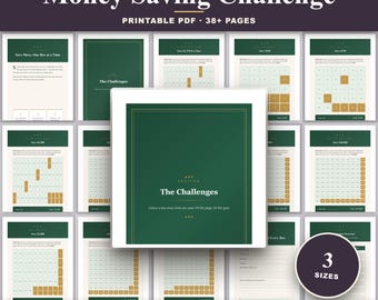 Money Saving Challenge Tracker Printable | 26 Colour-In Savings Charts