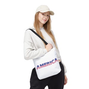 Patriotic American Flag Tote Bag: Reusable Shopping Accessory