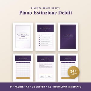Piano di Estinzione Debiti da Stampare | Metodo Valanga e Palla di Neve | Carte e Prestiti | A4 + US Letter + A6 PDF