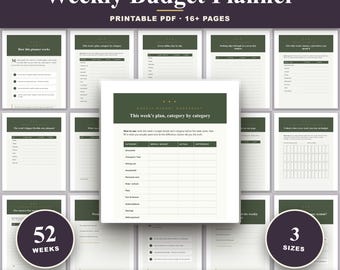 Weekly Budget Planner Printable | Undated Weekly Budget & Expense Tracker
