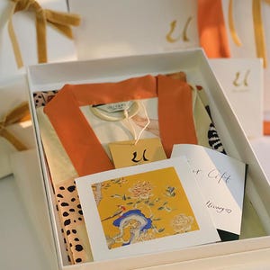 Conjunto de pijama de satén para mujer, bata larga de inspiración oriental, ropa de dormir de charmeuse sedosa, elegante regalo para estar en casa. Luxury Gift Box