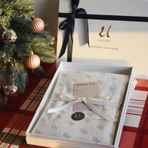 Conjunto de pijama de satén para mujer, bata larga de inspiración oriental, ropa de dormir de charmeuse sedosa, elegante regalo para estar en casa. Gift Wrap+Card