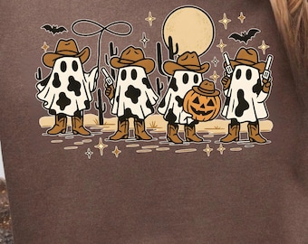 Western Ghost T-Shirt, Comfort Colors® Halloween Shirt, Cute Ghost Shirt, Halloween Party Shirt, Spooky Fall Shirt, Country Girl Gift