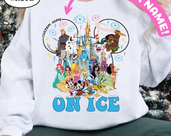 Camiseta personalizada de Disney On Ice, suéter para viaje familiar de WDW, camiseta a juego de Disneyland, camiseta de viaje de invierno de Disney, sudadera de Disney Mickey&Co