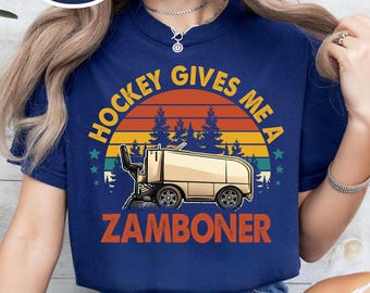 Funny Zamboner Hockey T-Shirt - Hockey Fan Gift, Funny Hockey Shirt, Ice Hockey Player Gift, Game Day Sweatshirt, Hockey Fan Apparel