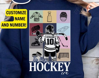 In My Hockey Era Sweater, Hockey Player Era Hoodie Taylor Fan Gift Tee, Goalie Sweatshirt Music Lover, Ice Hockey Coach T Shirt 2025 Gameday