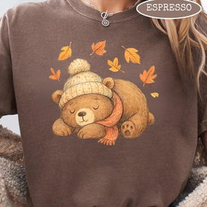 Fall Bear Shirt, Comfort Colors Brown Bear Shirt, Cute brown bear Shirt, Shirt for Bear Lover, Cute Fall T Shirt, Cozy Season, Cute Animals
