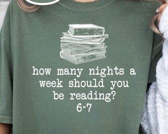 Reading 6-7;Funny Comfort Colors T Shirt, Teacher Shirt, School Librarian Shirt, English Teacher Shirt, Funny 67 Shirt