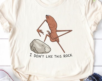 Marcus The Worm Shirt, I Don't Like This Rock Sweatshirt, Marcus The Worm Meme T-shirt, Funny Meme Shirts, Brain Rot Shirts