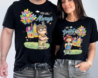 Carl and Ellie Couple Shirt, Disney Couple Matching T-Shirt, His and Her Tee, Disneyland Honeymoon Sweatshirt