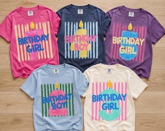 Custom Birthday Shirt for Kids, Personalized Birthday Girl Tee, Birthday Boy Shirt, Any Age Birthday Outfit, Kids Birthday Gift, Toddler Tee