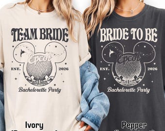 Disney Bachelorette Comfort Farben Shirts, Disney Braut zu sein Shirt, Braut Squad Shirt, Disney Brautparty Shirts, Epcot Braut Shirt