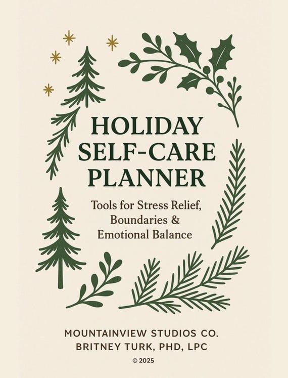 Holiday Self-Care Planner: Stress Relief Workbook (PDF)