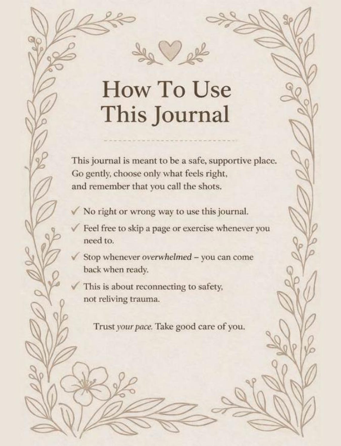 Trauma Healing Journal | Guided Mental Health Workbook for PTSD ...